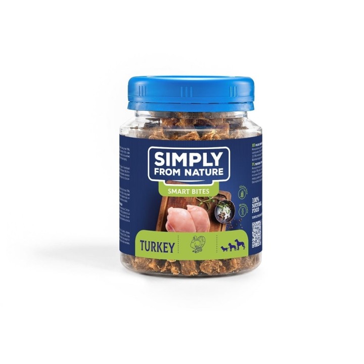 SIMPLY FROM NATURE Smart Bites mit Truthahn für Hunde 130 g