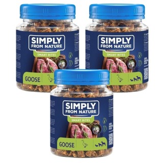 SIMPLY FROM NATURE Smart Bites Gans für Hunde 3x130 g