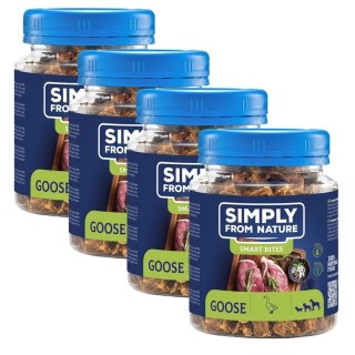 SIMPLY FROM NATURE Smart Bites Gans für Hunde 4x130 g