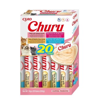 INABA Churu Variety Seafood Meeresfrüchte für Katzen Multibox 20x14 g (280 g)