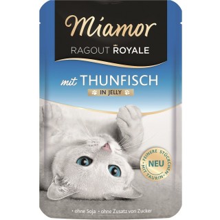 MIAMOR Ragout Royale in Jelly Tuna Thunfisch-Gelee-Beutel für Katzen 100 g