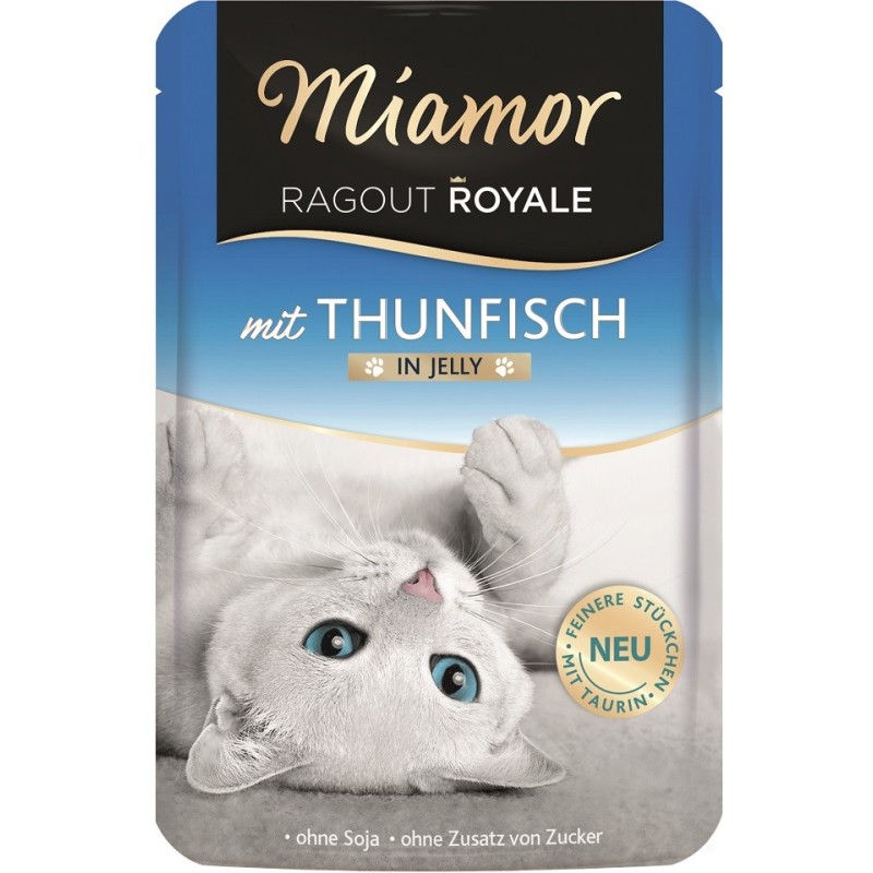 MIAMOR Ragout Royale in Jelly Tuna Thunfisch-Gelee-Beutel für Katzen 100 g