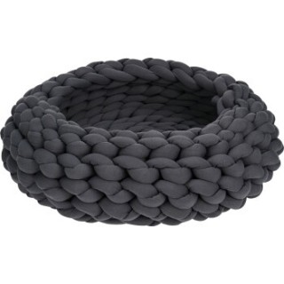 AniOne Flechtkorb Cuddly dunkelgrau XS