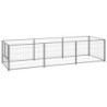VidaXL Hundezwinger Stahl silber 3 m, 1 m, 70 cm