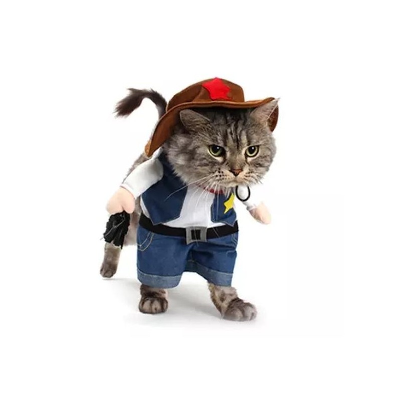 Sheriffkostüm für kleine Hunde und Katzen Tierbekleidungskostüm