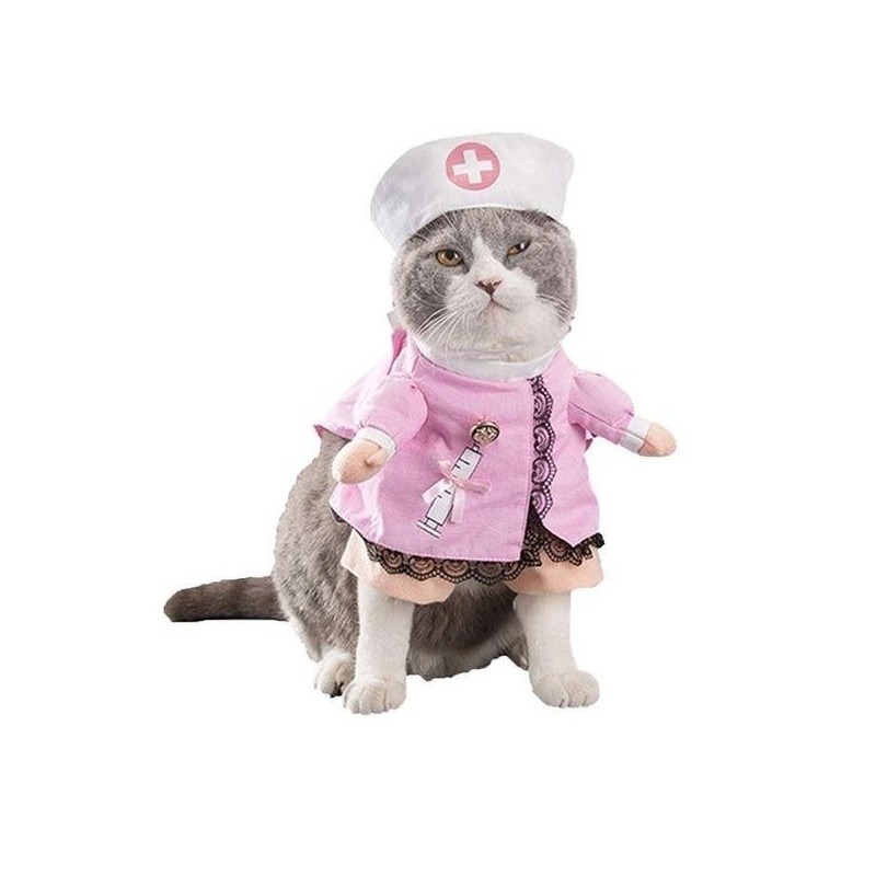 Katzenkrankenschwester Kostüm Kostüm mit Stirnband