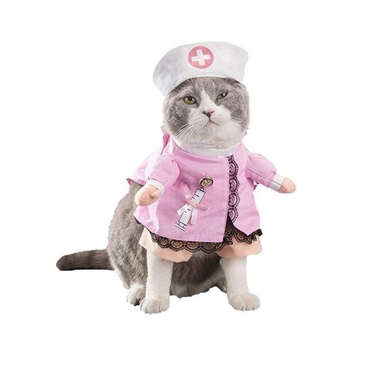 Katzenkrankenschwester Kostüm Kostüm mit Stirnband