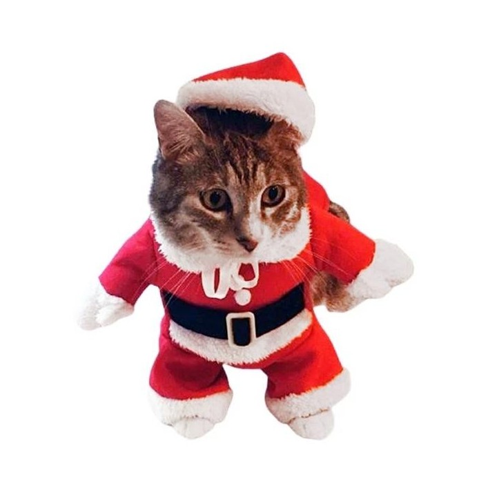 Weihnachtskostüm für kleine Hunde und Katzen Tierbekleidung Verkleidung