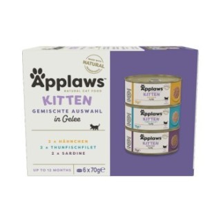 Applaws Nassfutter Kitten Gemischte Auswahl in Gelee Multipack 6x70 g