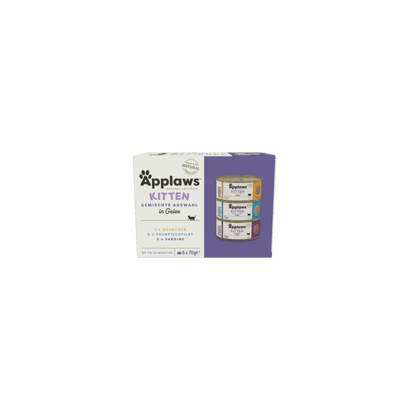 Applaws Nassfutter Kitten Gemischte Auswahl in Gelee Multipack 6x70 g