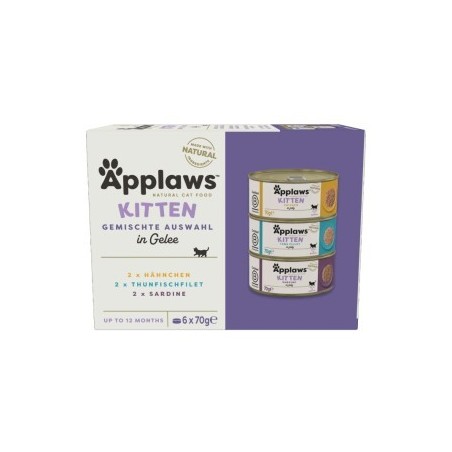 Applaws Nassfutter Kitten Gemischte Auswahl in Gelee Multipack 6x70 g
