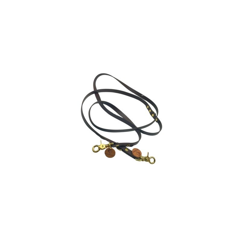 Wildfang Hundeleine "Naturgeflüster" aus U.S. Biothane und Lederbutton mit Wildfang Logo (19 mm breit / 2,60 m lang)