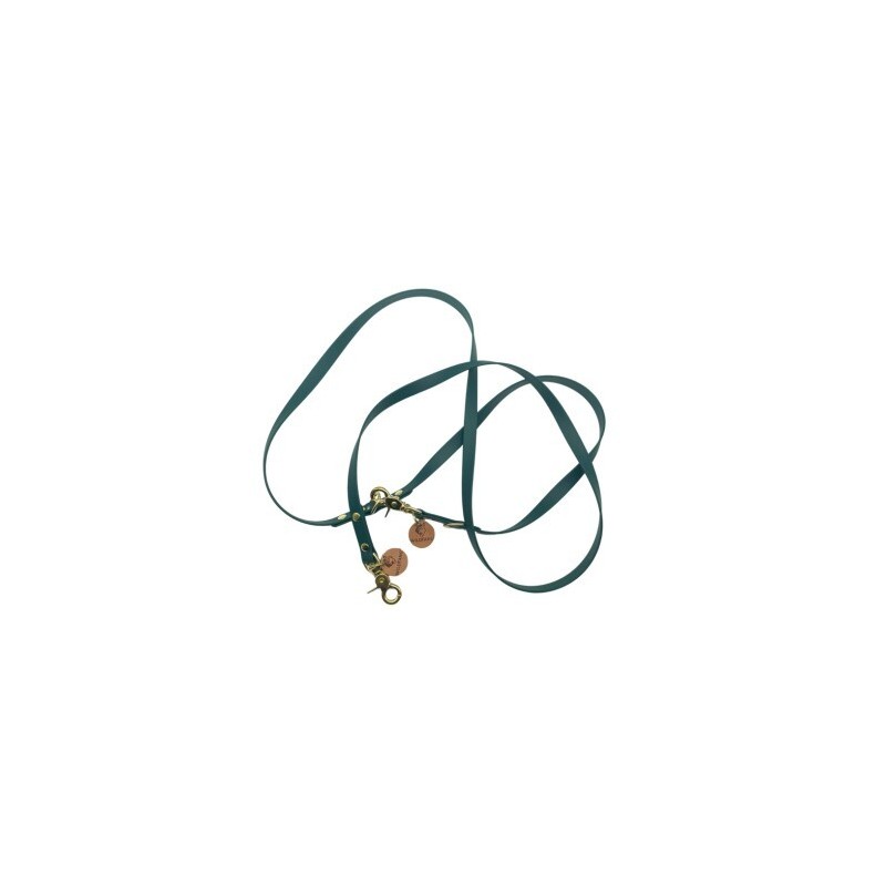 Wildfang Hundeleine "Waldgeflüster" aus U.S. Biothane und Lederbutton mit Wildfang Logo (19 mm breit / 2,60 m lang)