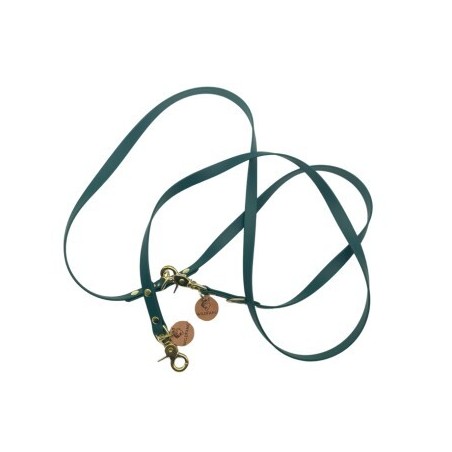 Wildfang Hundeleine "Waldgeflüster" aus U.S. Biothane und Lederbutton mit Wildfang Logo (19 mm breit / 2,60 m lang)