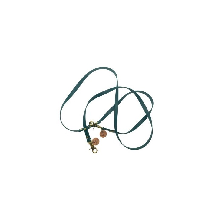 Wildfang Hundeleine "Waldgeflüster" aus U.S. Biothane und Lederbutton mit Wildfang Logo (19 mm breit / 2,60 m lang)