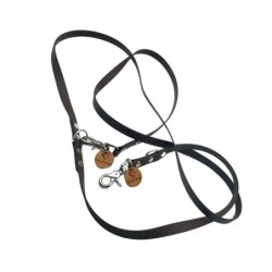 Wildfang Hundeleine "Meergeflüster" aus U.S. Biothane und Lederbutton mit Wildfang Logo (16 mm breit / 2,30 m lang)