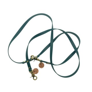 Wildfang Hundeleine "Waldgeflüster" aus U.S. Biothane und Lederbutton mit Wildfang Logo (19 mm breit / 2,60 m lang)