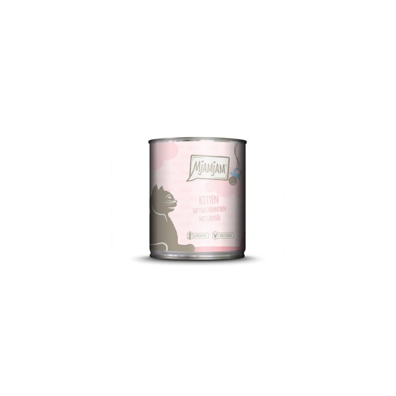 MjAMjAM Nassfutter Katze Kitten, Huhn mit Lachsöl 6x800 g
