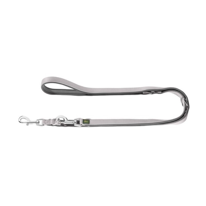 Hunter Verstellbare Führleine Neopren grau 2 cm, 2 m