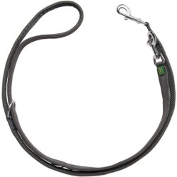 Hunter Verstellbare Führleine Divo braun/ grau 1,5 cm, 2 m