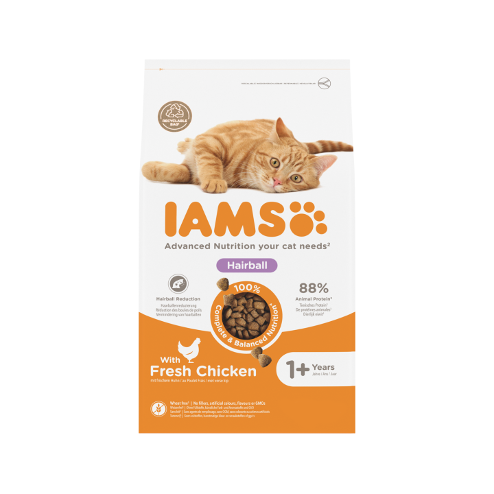 IAMS for Vitality Adult Hairball Katzenfutter - 3 kg