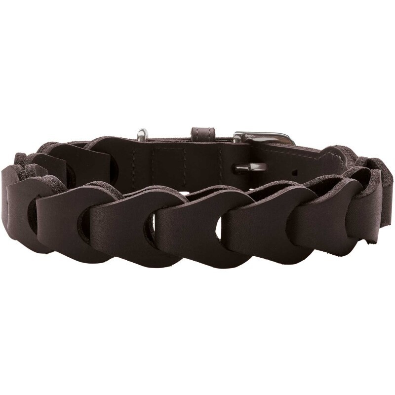 Hunter Halsband Solid Education Chain dunkelbraun 60 cm
