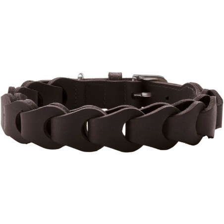 Hunter Halsband Solid Education Chain dunkelbraun 60 cm