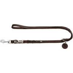 Hunter Verstellbare Führleine Solid Education dunkelbraun 1,3 cm, 2 m