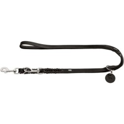 Hunter Verstellbare Führleine Solid Education schwarz 1,8 cm, 2,5 m