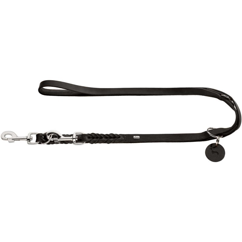 Hunter Verstellbare Führleine Solid Education schwarz 1,8 cm, 2,5 m