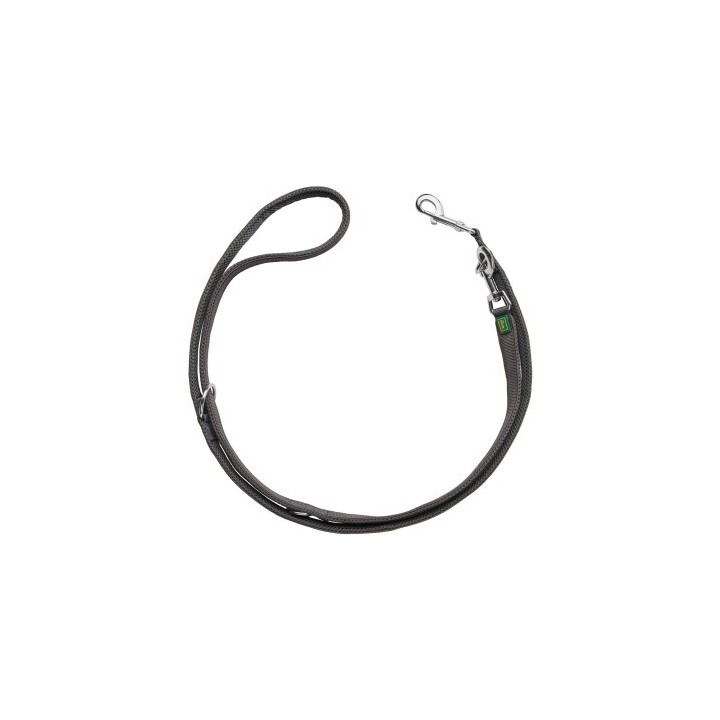 Hunter Verstellbare Führleine Divo braun/ grau 1,5 cm, 2 m