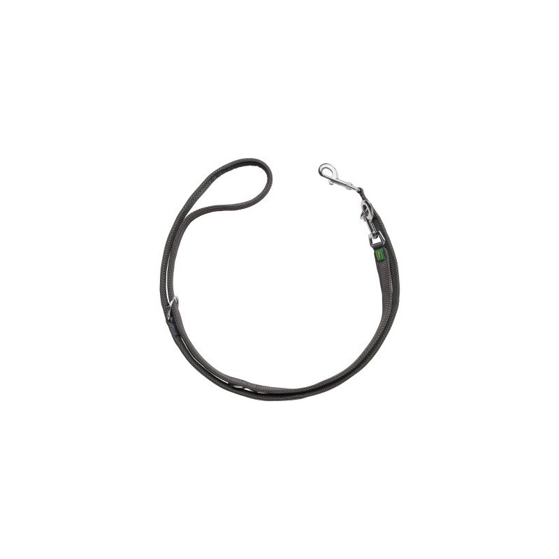 Hunter Verstellbare Führleine Divo braun/ grau 2 cm, 2 m