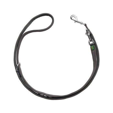 Hunter Verstellbare Führleine Divo braun/ grau 2 cm, 2 m