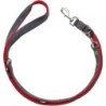 Hunter Verstellbare Führleine Maldon rot/ grau 2 cm