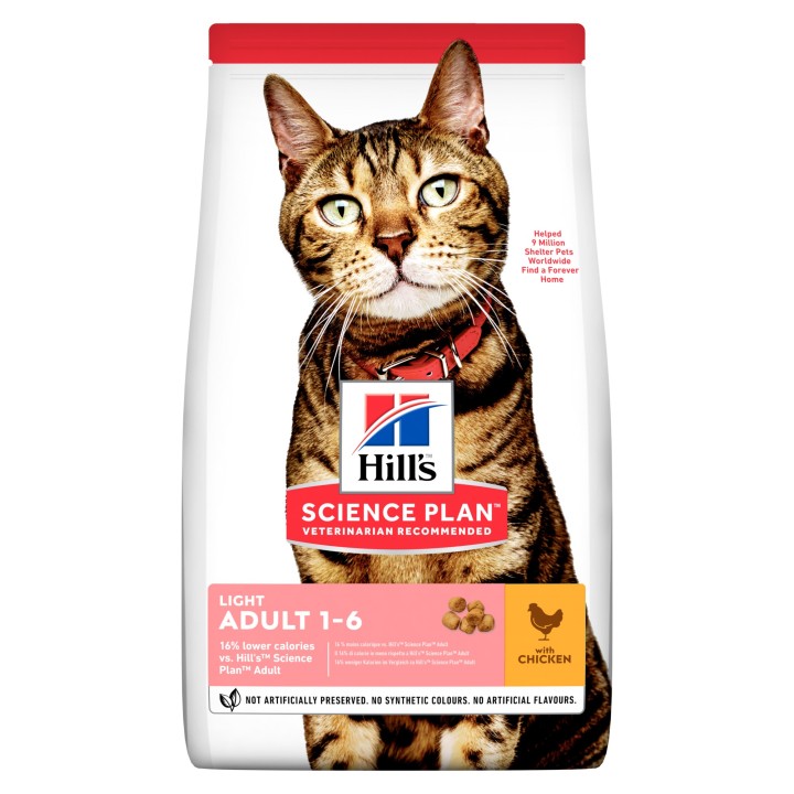 Hill's Science Plan Adult Light Katzenfutter - Huhn - 10 kg