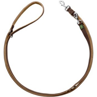 Hunter Verstellbare Führleine Neopren braun/ caramell 2,5 cm, 3 m