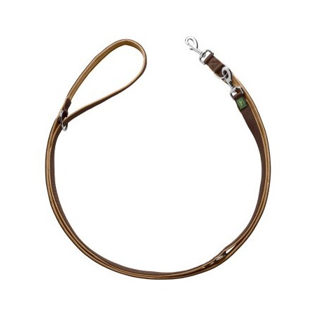 Hunter Verstellbare Führleine Neopren braun/ caramell 2,5 cm, 3 m