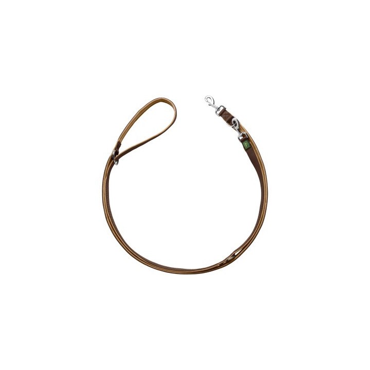 Hunter Verstellbare Führleine Neopren braun/ caramell 2,5 cm, 3 m