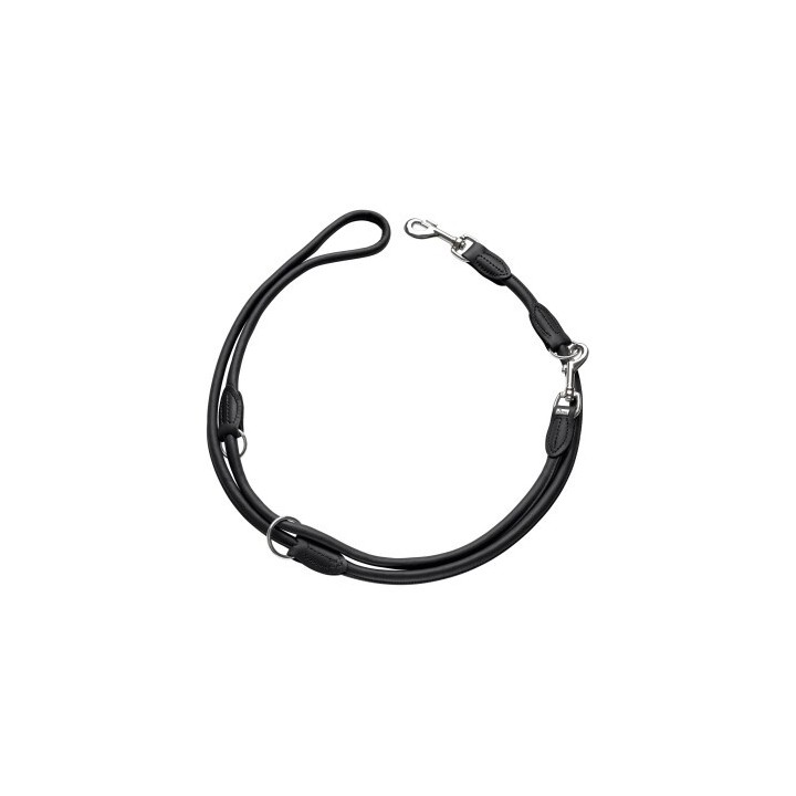 Hunter Verstellbare Führleine Round & Soft schwarz S-M