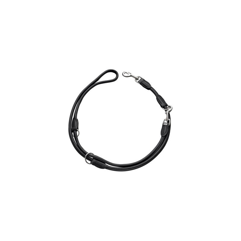Hunter Verstellbare Führleine Round & Soft schwarz M-L