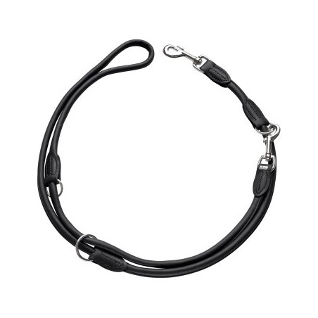 Hunter Verstellbare Führleine Round & Soft schwarz M-L