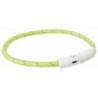 Trixie Flash Leuchtring USB, Nylon grün M-L