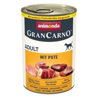 animonda GranCarno Original Nassfutter Hund Adult, Pute 24x400 g