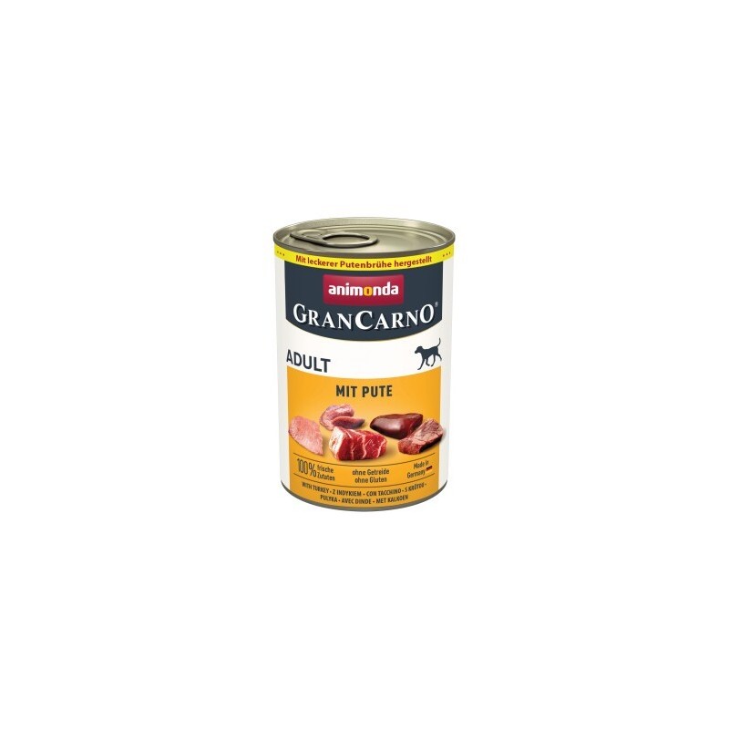 animonda GranCarno Original Nassfutter Hund Adult, Pute 24x400 g