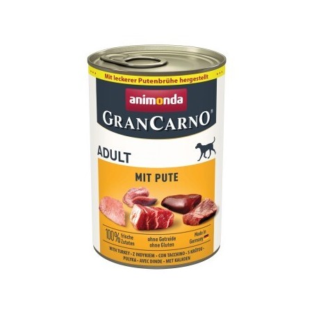 animonda GranCarno Original Nassfutter Hund Adult, Pute 24x400 g