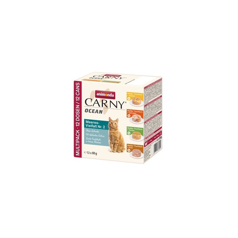 animonda Carny Nassfutter Katze Adult, Ocean Meeresvielfalt 12x80 g Mixpaket 2