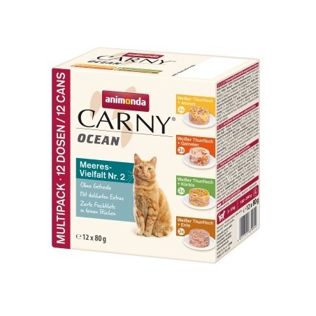 animonda Carny Nassfutter Katze Adult, Ocean Meeresvielfalt 12x80 g Mixpaket 2