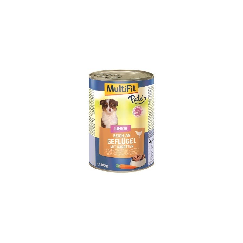 MultiFit Junior Pate Geflügel und Karotten 12x400 g