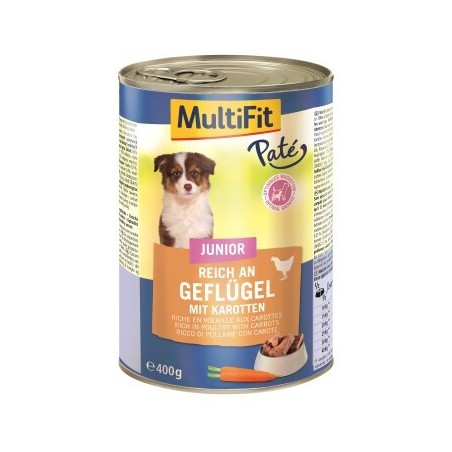 MultiFit Junior Pate Geflügel und Karotten 12x400 g