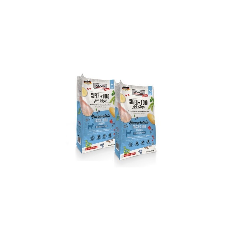 MAC's Dog Mono Adut Trockenfutter Huhn 2x3 kg